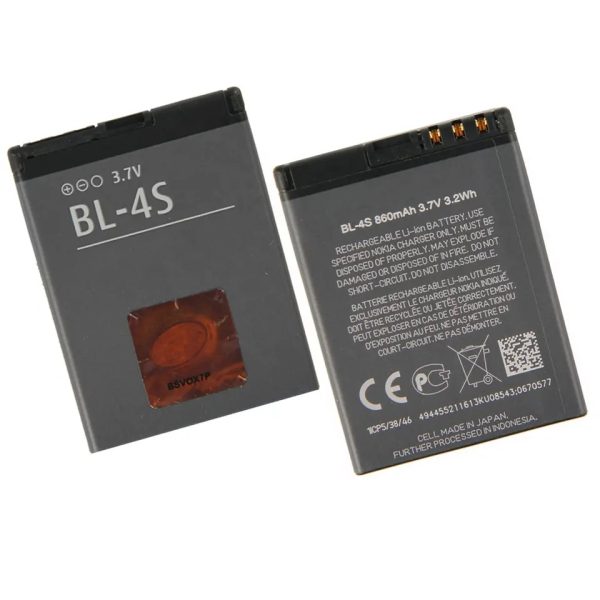 باتری موبایل مدل BL-4S ظرفیت 860 میلی آمپر ساعت مناسب برای گوشی موبایل نوکیا 7610 Supernova