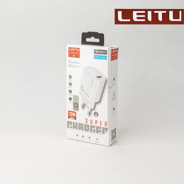 شارژر دیواری لیتو مدل LH-25 20W به همراه کابل تبدیل لایتنینگ