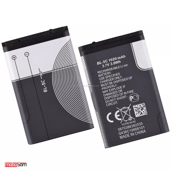 باتری موبایل نوکیا مدل BL-5C ظرفیت 1020 میلی آمپر ساعت